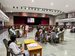 Variddhi taking a workshop for over 90 school teachers on "How teachers can aid career decision-making"