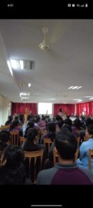 Variddhi taking a workshop for over 90 school teachers on "How teachers can aid career decision-making"